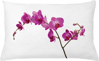 orchid design magenta pillow cover