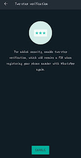 Watsapp update,two ways authocation,security