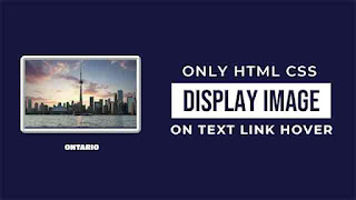 Display images on text link hover