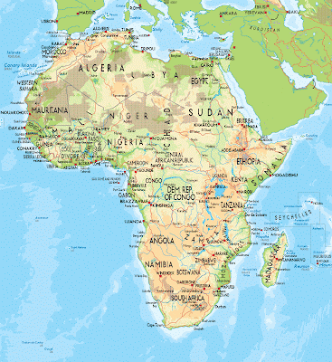 Africa Map Region Country