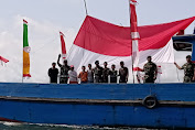 Pawai Bendera kapal Kayu di Pelabuhan Tunon Taka Nunukan