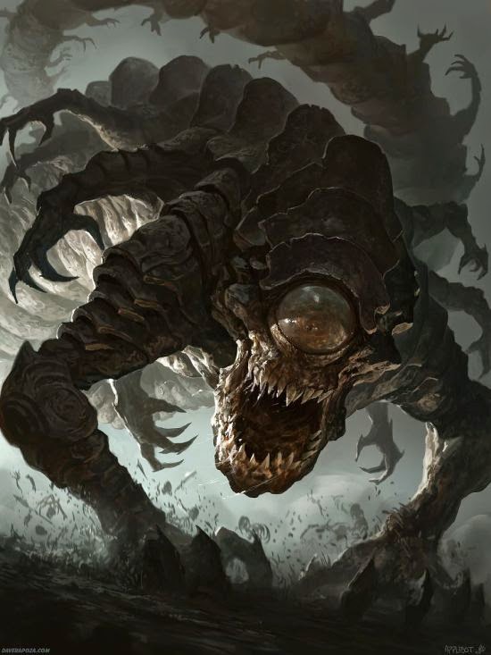 Dave Rapoza deviantart ilustrações fantasia sombria monstros demônios games