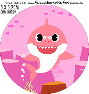 Baby Shark Party: Free Printable Cupcake Toppers. 