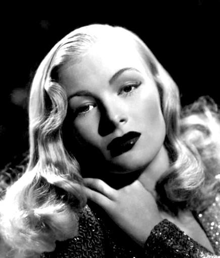 Veronica Lake and her famous and classic peekaboo hairstyle