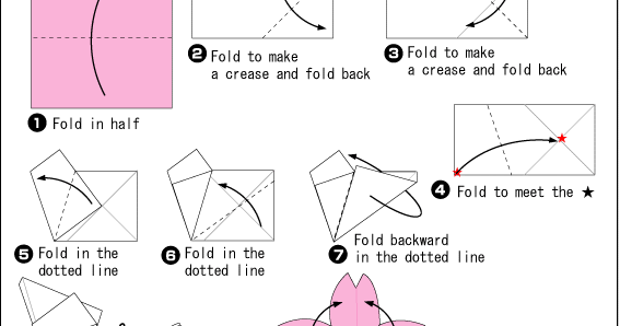  Cara Membuat Origami Bunga Sakura  Cherry Cara  Membuat  