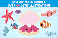 Sea Animals Under Water Bundle