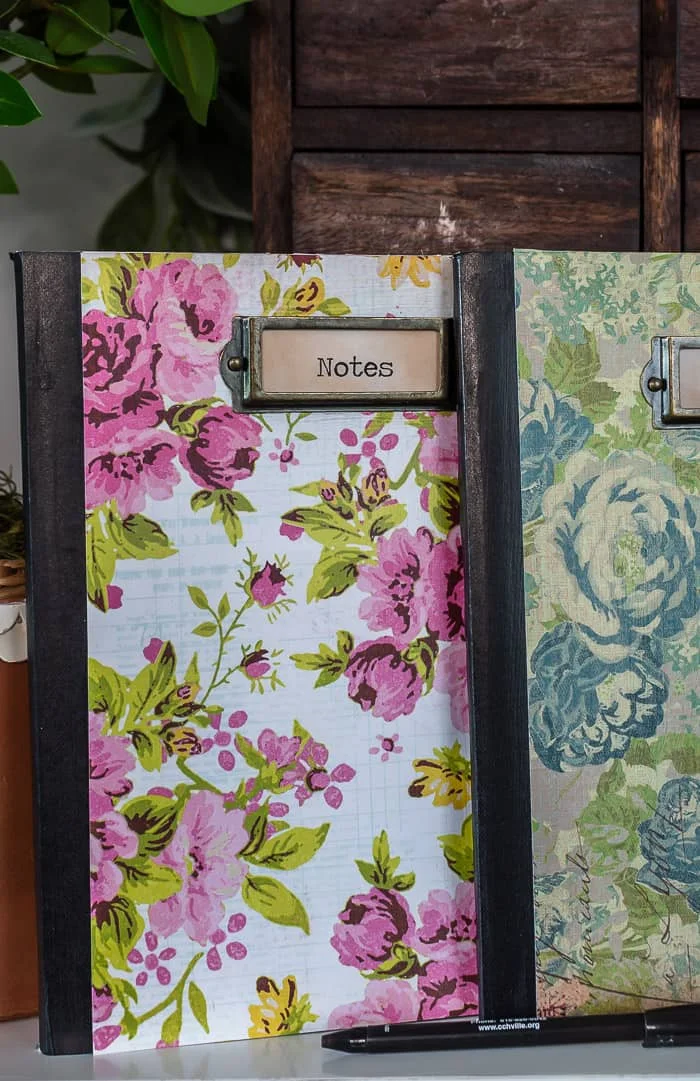 floral covered notebooks