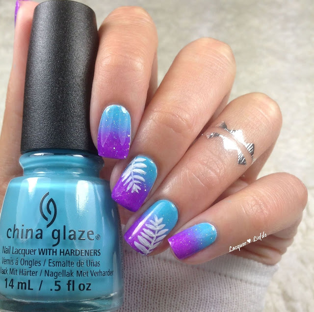 China Glaze Electric Nights Gradient Nagel Design