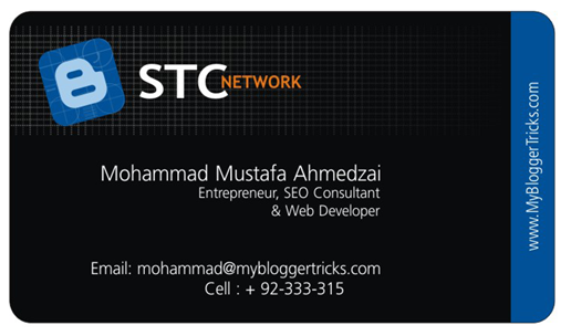 Old design of business card