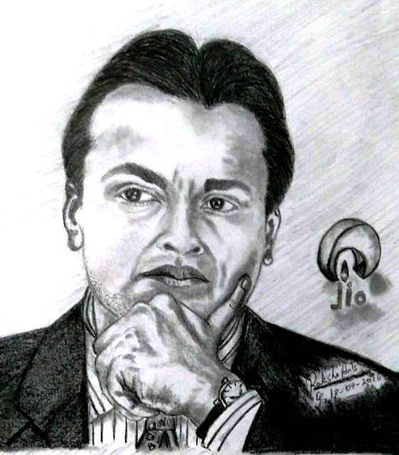 PENCIL DRAWING - ANIL AMBANI 