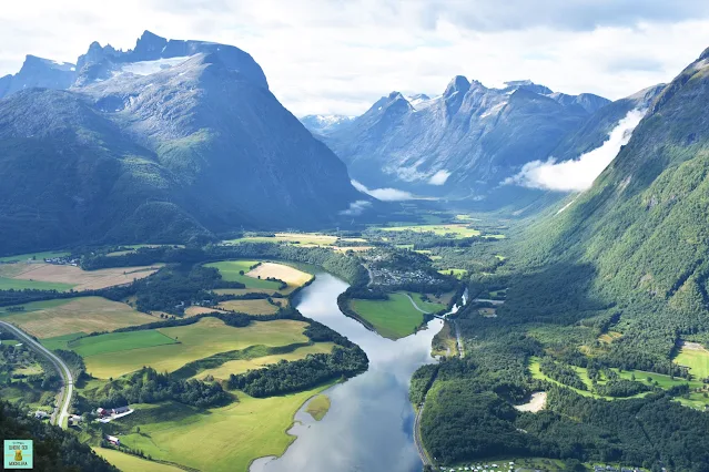 Vistas desde Rampestreken, fiordos noruegos