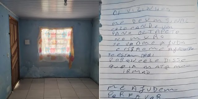 Mulher em cárcere privado com a filha escreve bilhetes para vizinhos pedindo ajuda: ‘Pelo amor de Deus’