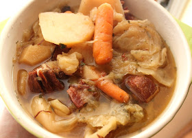 delicious ham and cabbage slow cooked