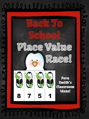 Back To School Penguin Place Value Race