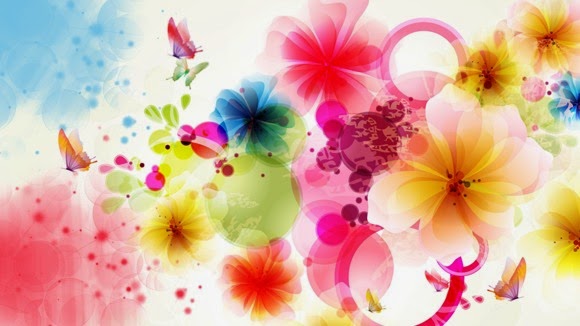 Abstract Flowers Design Wallpaper