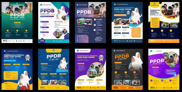 Download Contoh Pamflet PPDB Tahun Pelajaran 2023-2023 Ukuran A3