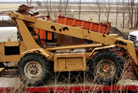 Gehl Forklift on 20 Ton Trailer