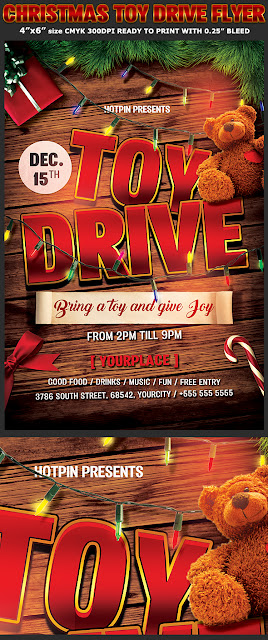  Christmas Toy Drive Flyer Template