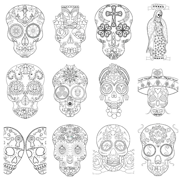 Sugar Skull Coloring Book Launch And Free Printable Adult Coloring Page 