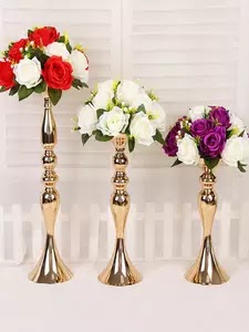 Wedding Vase Simulation Flower Decoration Home Decor Ornaments Gold and Silver Candle Holder Holiday Party Decorating Supplies US $18.9 Free Shipping