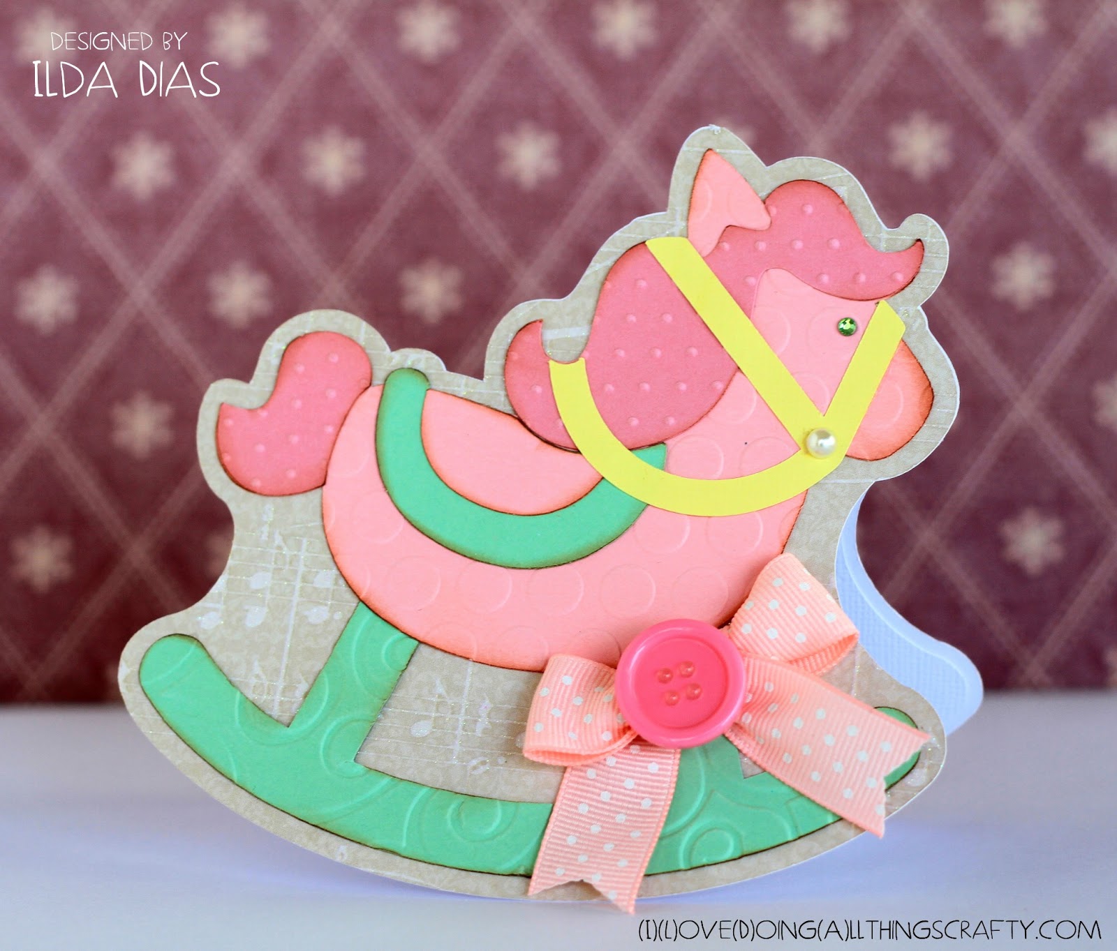 Download I Love Doing All Things Crafty: Rocking Horse Shaped Card