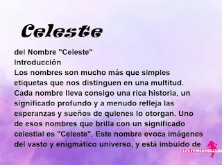 significado del nombre Celeste