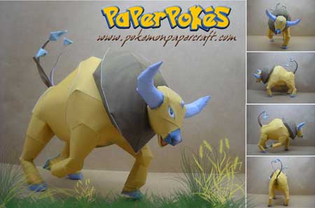 Pokemon Tauros Papercraft