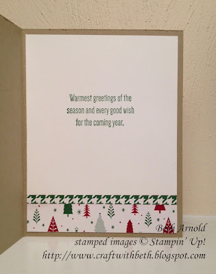 Craft with Beth: Christmas Coffee Cafe Coffee Cup Framelits Card Stampin Up Be Merry Designer Series Paper DSP Corrugated Elements