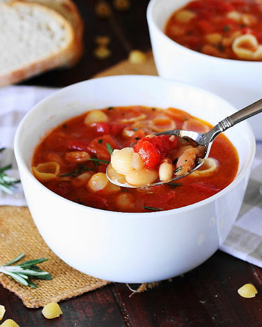 Spoonful of Pasta & White Bean Soup Image