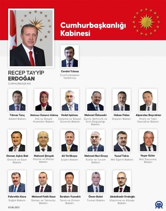 Yeni kabine hayırlı olsun 