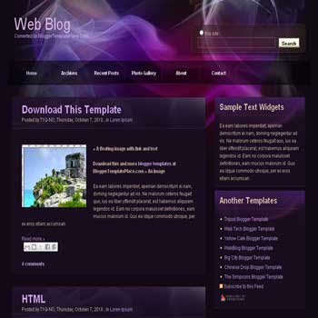 free Web Blog blogger template converted from css template to blogger template