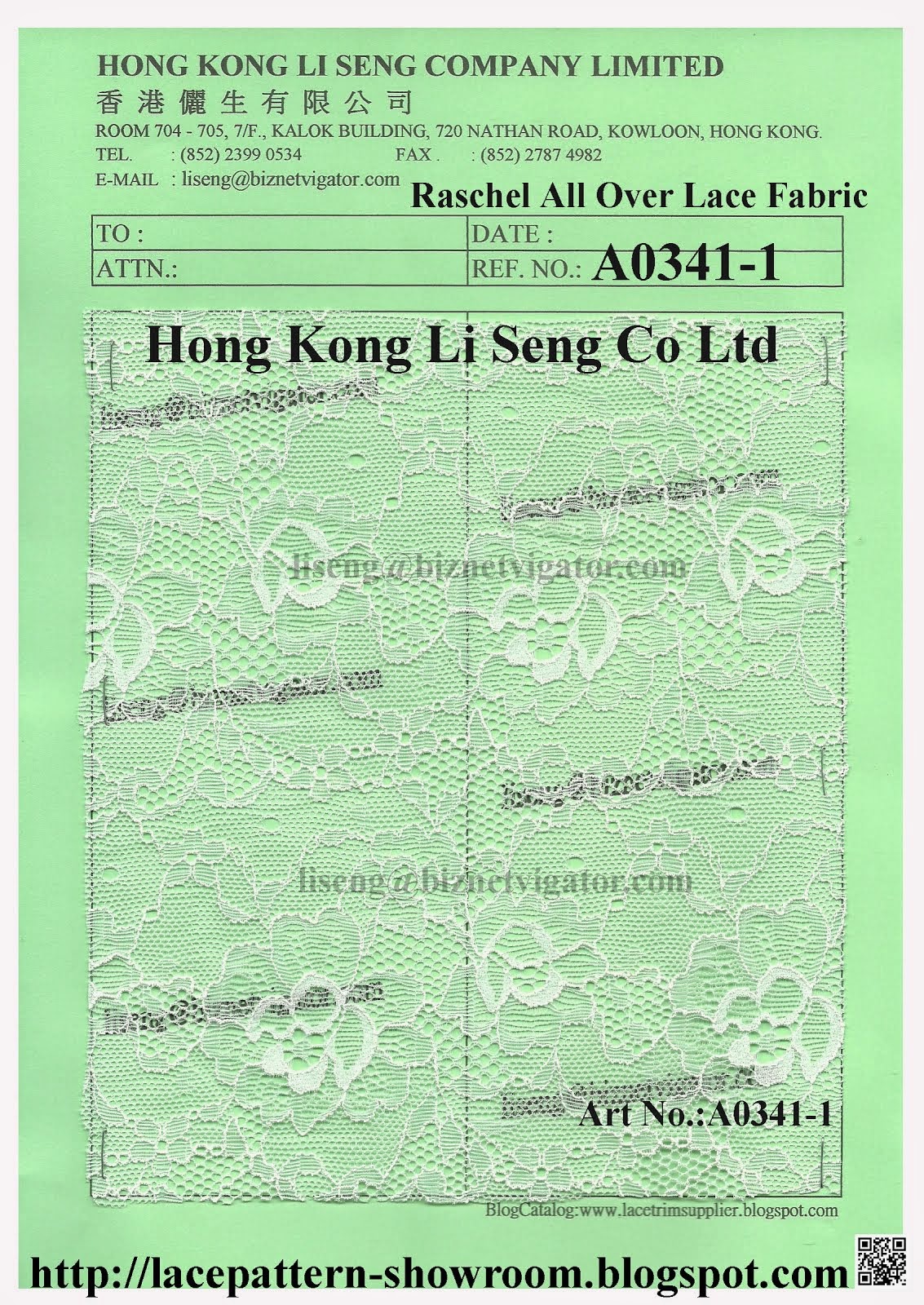 Raschel All Over Lace Fabric Wholesaler and Supplier - " Hong Kong Li Seng Co Ltd "