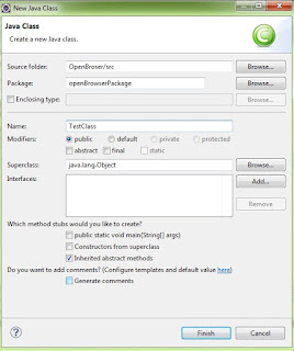 Selenium Web Driver, Automation Testing, Open Browser Script, Class Name