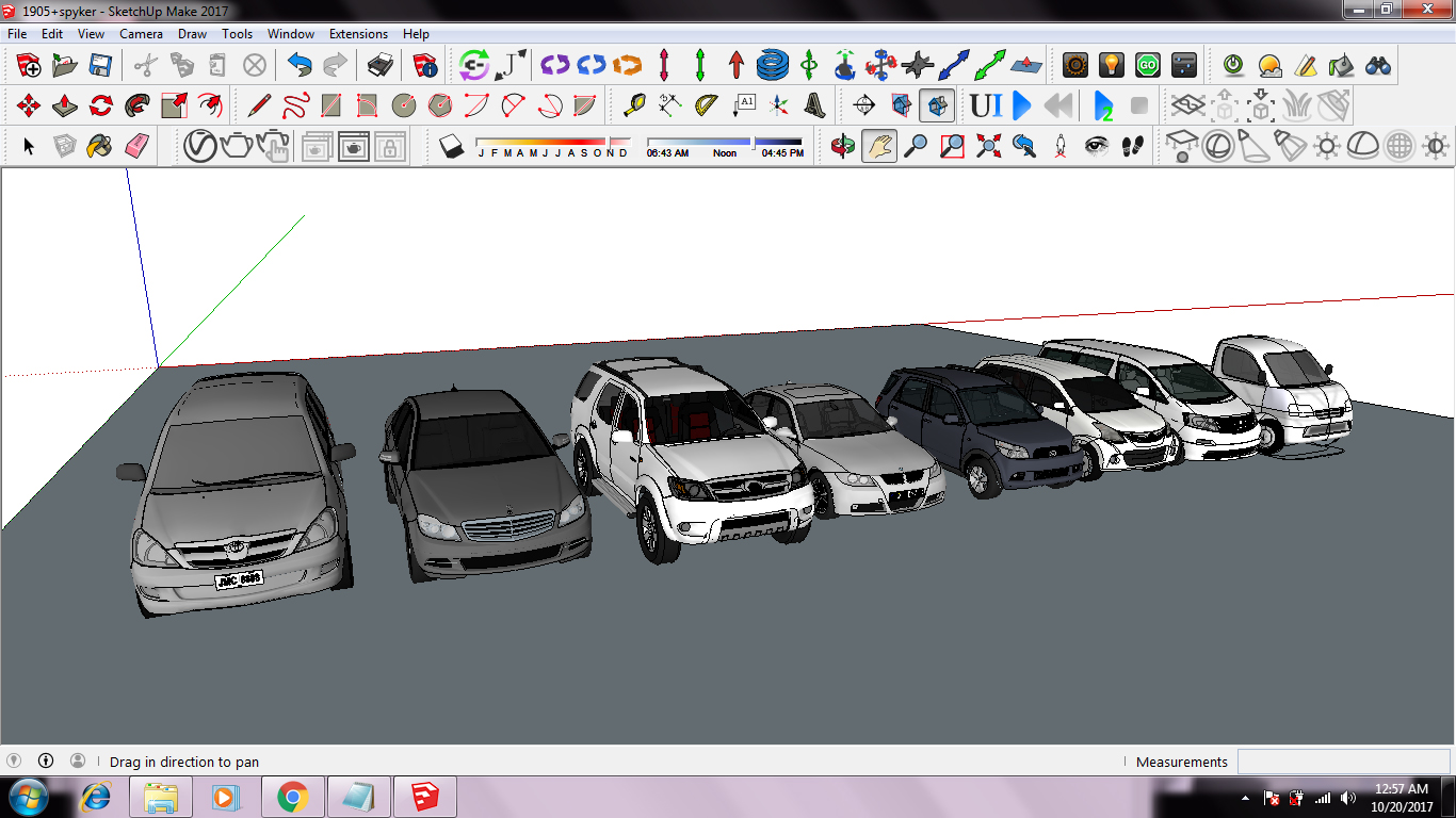 Contoh Model 3D for Sketchup Mobil  Car Arsitek Sipil 