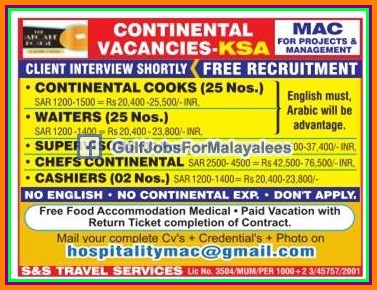 Free job Recruitment for KSA