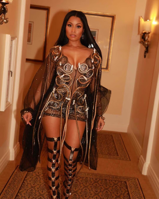 Nicki-Minaj-in-Charbel-Zoe-Dress-on-Instagram