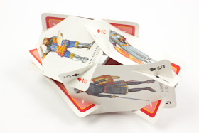 how to make cool card sculptures from playing cards- such a fun STEAM activity to try out with kids!