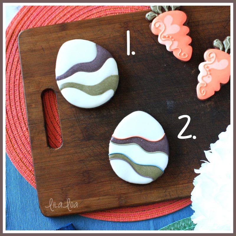 Easter egg sugar cookie decorating tutorial with easy to follow isntructions