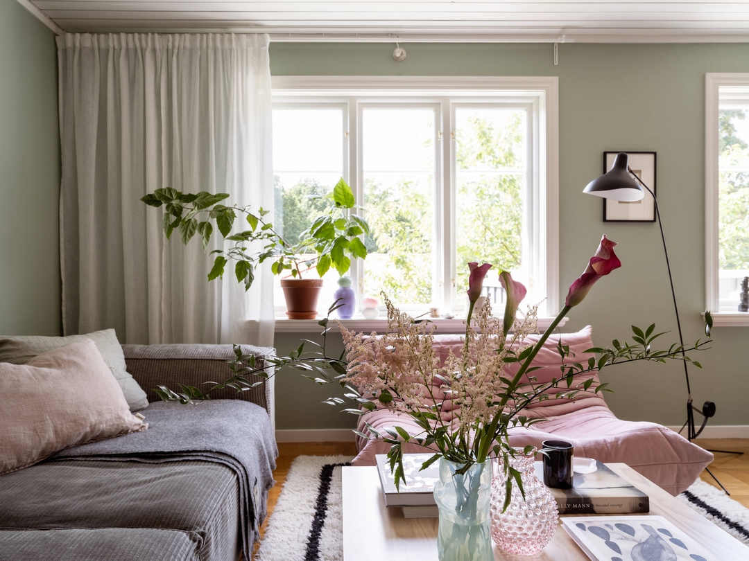 DÉCO AVEC DU ROSE ET DU VERT TENDRE