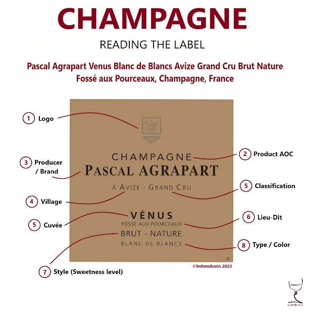 Champagne Reading the label by @ledomduvin 2023 (Agrapart)