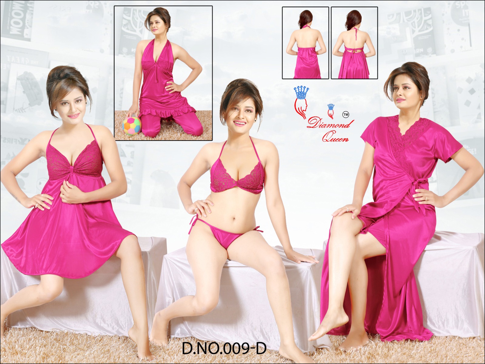 Satin 6 pcs Nighty Manufacturer