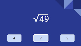 The square root of 49 is 7