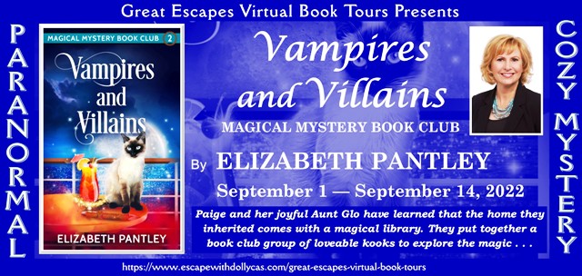 blog banner for Vampires and Villains by Elizabeth Pantley