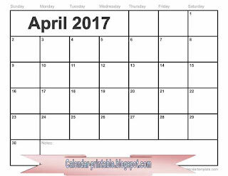 Free Printable Calendar April 2017