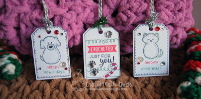 Holiday Pet Shelter Donation Tags by Crafty Math Chick | Tags Sampler stamp set, Tags Times Two die set, Flaky Family stamp set, Canine Christmas, Newton's Holiday Mischief Stamp set, Ornamental Newton Stamp set & dies by Newton's Nook Designs