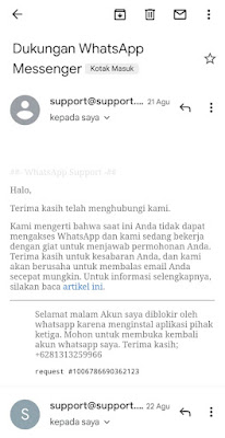 Cara Terbaru mengatasi Akun WhatsAap Yang Di Blokir