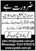 Technical Jobs in Pakistan  Technical staff required -newspaperjobpk123