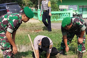   Gerakan Indonesia Menanam Pohon. Kodim 0406 Lubuklinggau Lakukan Penanaman Pohon Di Koramil Rawas Ulu