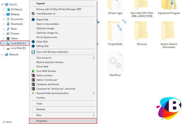 Local Disk C: Properties