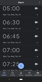 a screenshot of all my alarms turned off!